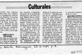 Culturales  [artículo].