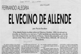 El vecino de Allende