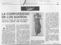 La corporeidad de los sueños  [artículo] Stella Díaz Varin.