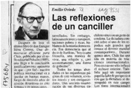 Las reflexiones de un canciller  [artículo] Emilio Oviedo.