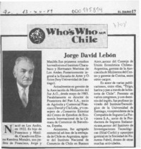 Jorge David Lebón  [artículo].