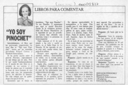 "Yo soy Pinochet"  [artículo] M. Teresa Herreros.