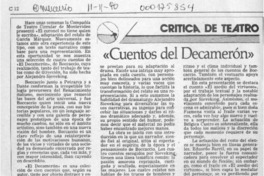 "Cuentos del Decamerón"  [artículo] Carola Oyarzún.