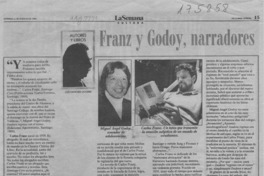 Franz y Godoy, narradores  [artículo] Luis Sánchez Latorre.