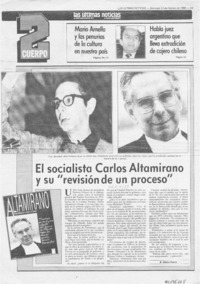 El socialista Carlos Altamirano y su "revisión de un proceso"  [artículo] Mónica Guerra.