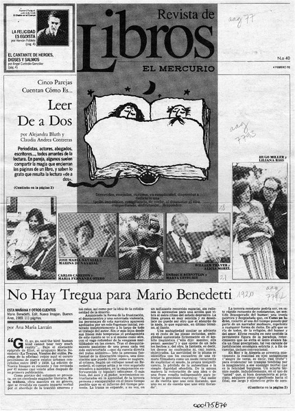 No hay tregua para Mario Benedetti  [artículo] Ana María Larraín.