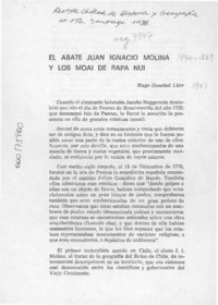 El abate Juan Ignacio Molina y los moai de Rapa Nui  [artículo] Hugo Gunckel Lüer.