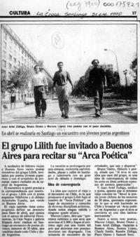 El Grupo Lilith fue invitado a Buenos Aires para recitar su "Arca poética"  [artículo].