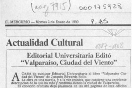 Editorial Universitaria editó "Valparaíso, ciudad del viento"  [artículo].