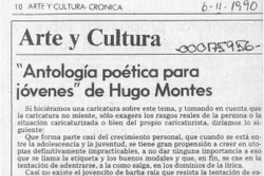 "Antología poética para jóvenes" de Hugo Montes  [artículo] Bernardo Soria.