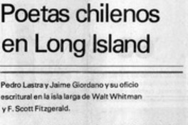 Poetas chilenos en Long Island