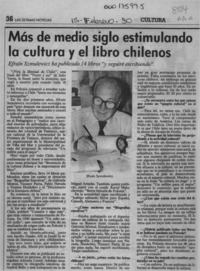 Más de medio siglo estimulando la cultura y el libro chilenos  [artículo].