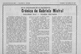Germán Arciniegas rinde homenaje a Gabriela Mistral