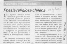 Poesía religiosa chilena  [artículo] Justus.