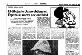 El dibujante Quino obtiene en España su nueva nacionalidad  [artículo] Alex Grijelmo.