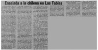 Ensalada a la chilena en Las Tablas