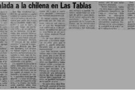 Ensalada a la chilena en Las Tablas