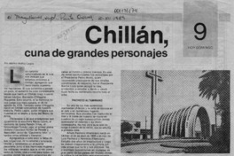 Chillán, cuna de grandes personajes  [artículo] Marino Muñoz Lagos.
