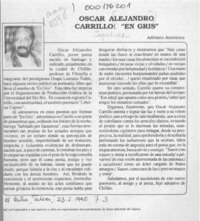 Oscar Alejandro Carrillo, "En gris"  [artículo] Adriano Améstica.