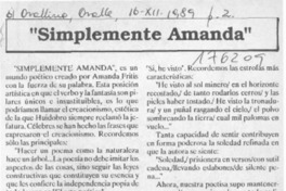 "Simplemente Amanda"  [artículo] Luis E. Aguilera.
