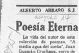 Poesía eterna  [artículo] Alberto Arraño.