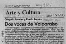 Dos voces de Valparaíso  [artículo] Carlos León Pezoa.
