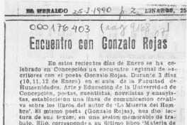 Encuentro con Gonzalo Rojas  [artículo] Ramón Riquelme.