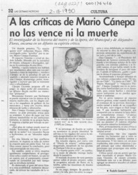 A las críticas de Mario Cánepa no las vence ni la muerte  [artículo] Rodolfo Gambetti.