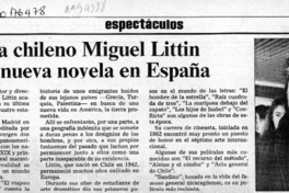 Cineasta chileno Miguel Littin publicó nueva novela en España  [artículo].