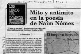 Mito y antimito en la poesía de Naín Nómez  [artículo] Eugenia Brito.