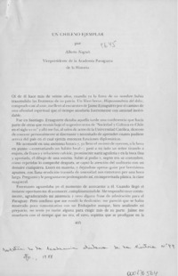 Un chileno ejemplar  [artículo] Alberto Nogués.