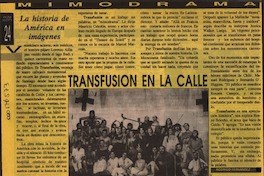 Transfusión en la calle  [artículo] Rodrigo Fernández.