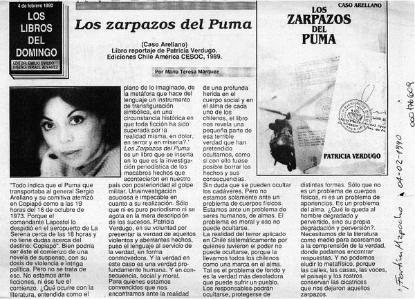 Los zarpazos del puma  [artículo] María Teresa Márquez.