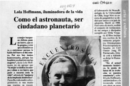 Como el astronauta, ser ciudadano planetario  [artículo] Virginia Vidal