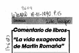 "La vida exagerada de Martín Romaña"  [artículo] Nadya Rojo.