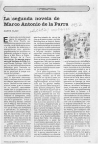 La segunda novela de Marco Antonio de la Parra  [artículo] Agata Gligo.