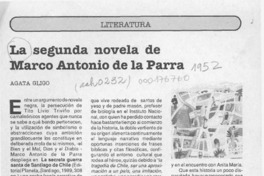 La segunda novela de Marco Antonio de la Parra  [artículo] Agata Gligo.
