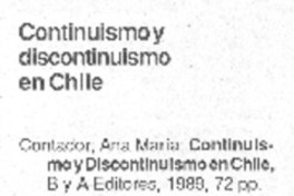 Continuismo y discontinuismo en Chile