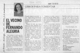 El vecino de Fernando Alegría  [artículo] M. Teresa Herreros.