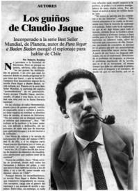 Los guiños de Claudio Jaque