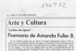 Poemario de Amanda Fuller B.  [artículo] Pedro Mardones Barrientos.
