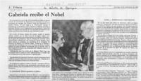 Gabriela recibe el Nobel  [artículo] Juan J. Rodríguez Contreras.