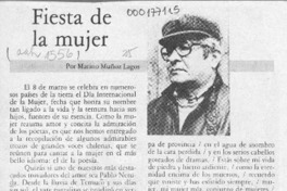 Fiesta de la mujer  [artículo] Marino Muñoz Lagos.