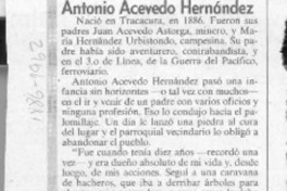 Antonio Acevedo Hernández  [artículo] Mario Cánepa Guzmán.