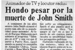 Hondo pesar por la muerte de John Smith  [artículo].