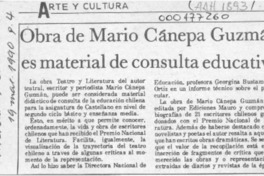 Obra de Mario Cánepa Guzmán es material de consulta educativo  [artículo].