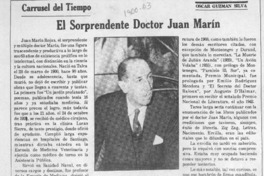 El múltiple y sorprendente doctor Juan Marín Rojas  [artículo] Oscar Guzmán Silva.
