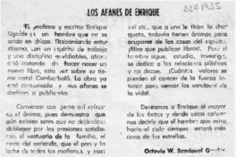 Los afanes de Enrique  [artículo] Octavio W. Sandoval Gessler.
