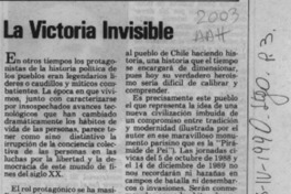 La victoria invisible  [artículo] Juan Oses M.
