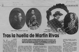 Tras la huella de Martín Rivas  [artículo] Carmen Rodríguez.